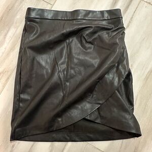 Black leather women’s skirt